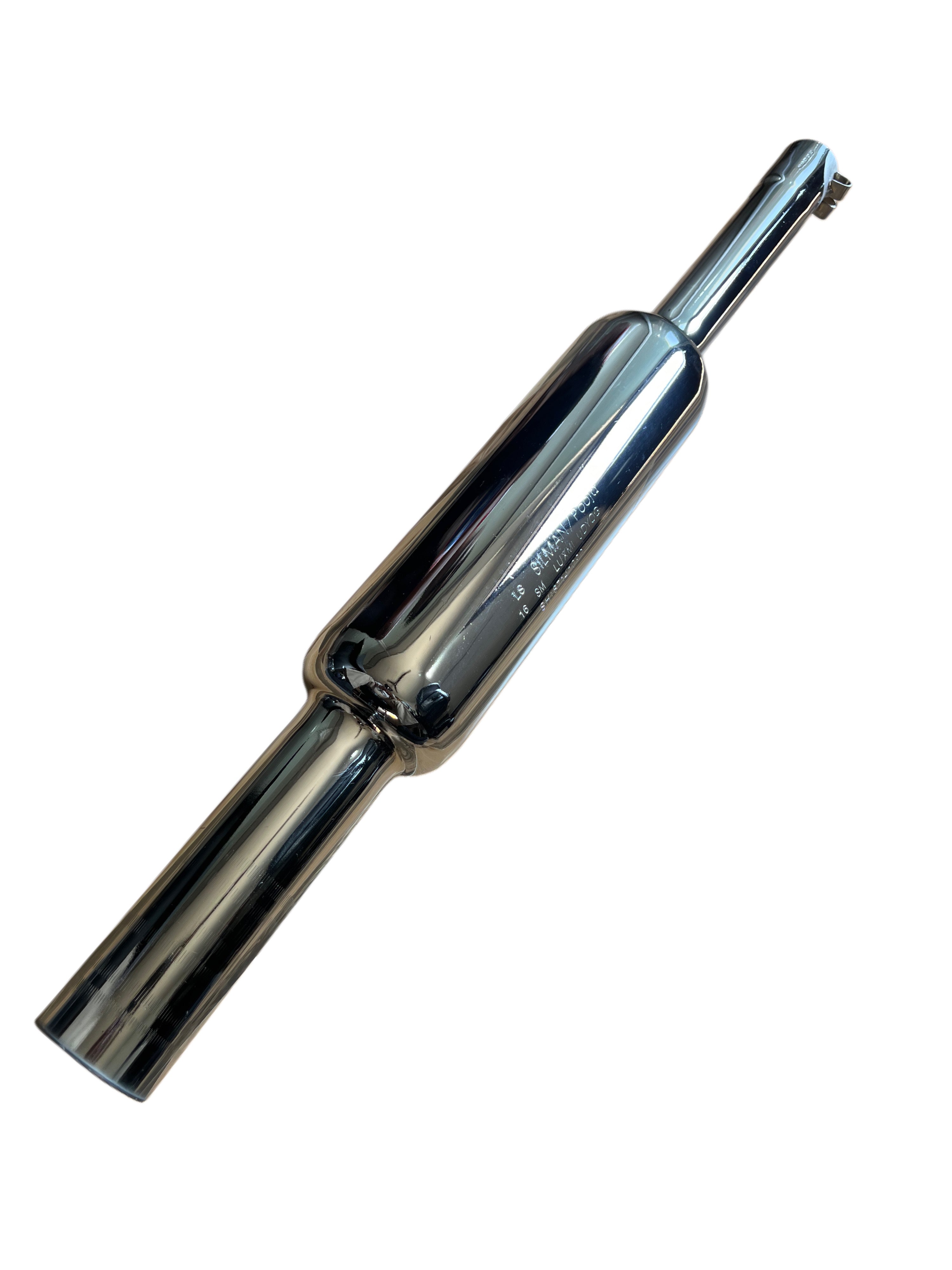 LSA4-A SILMAN Long Bullet Silencer for Motorcycles - UCE Model (7" x 2.25")  Chrome Finish - Without Filter for Bullet Bikes