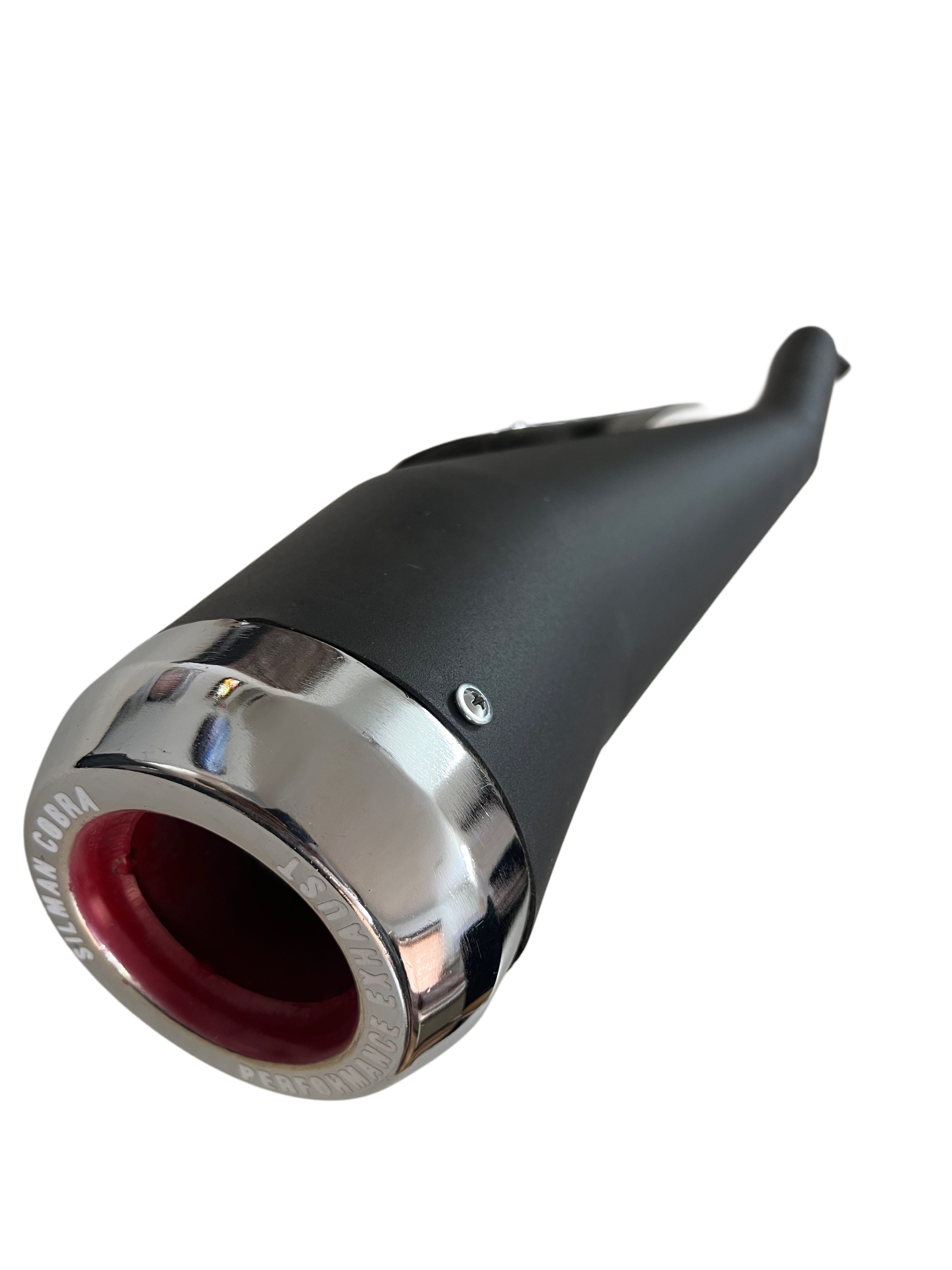 BLG26 SILMAN Silencer Cobra Black with Plate – Heavy Duty Bike Exhaust for Stylish Look & Powerful Sound
