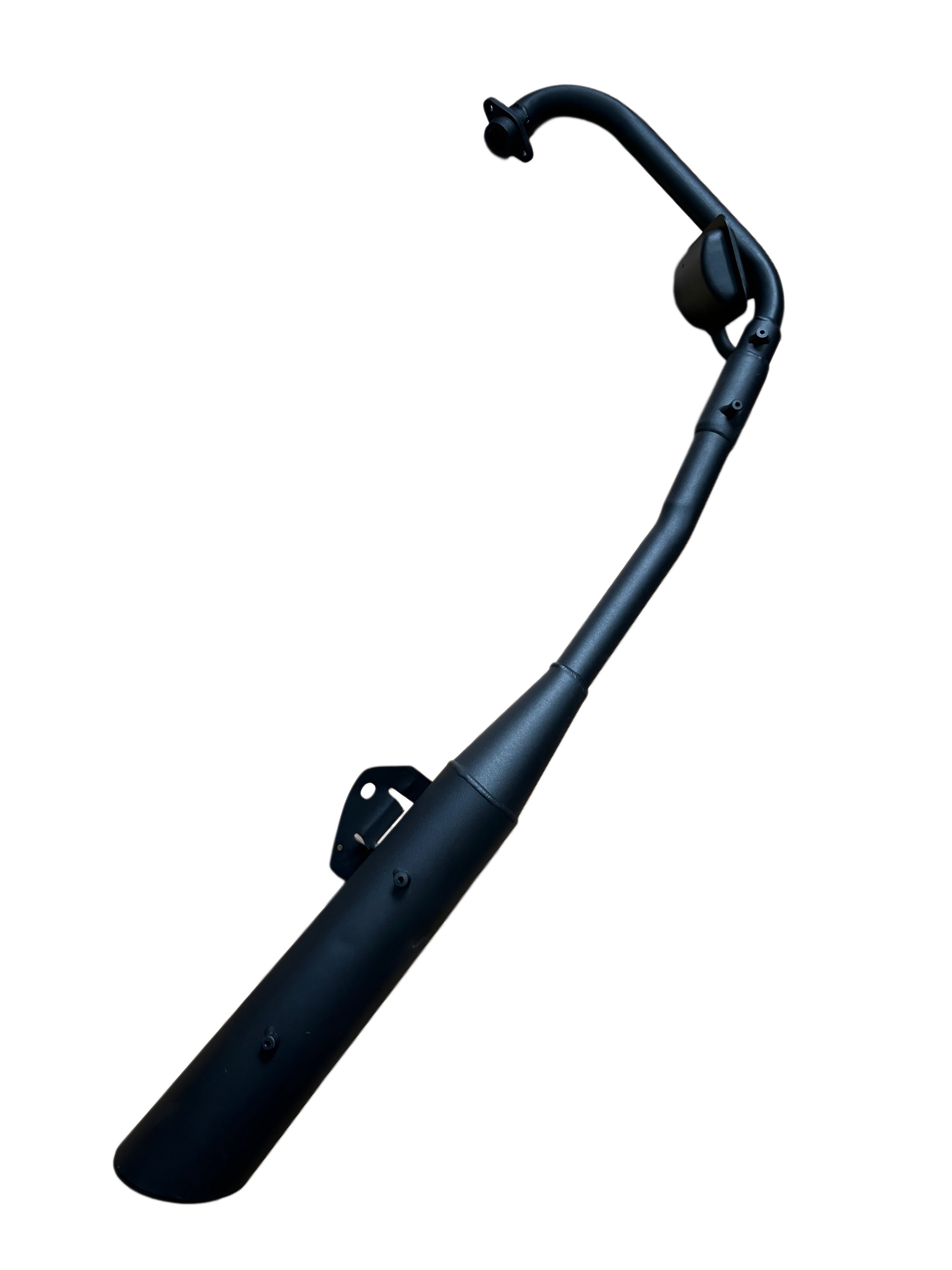 LS59 SILMAN Silencer for Platina 125cc | Heavy Duty Exhaust Muffler | Black Coated | Durable Steel Build |