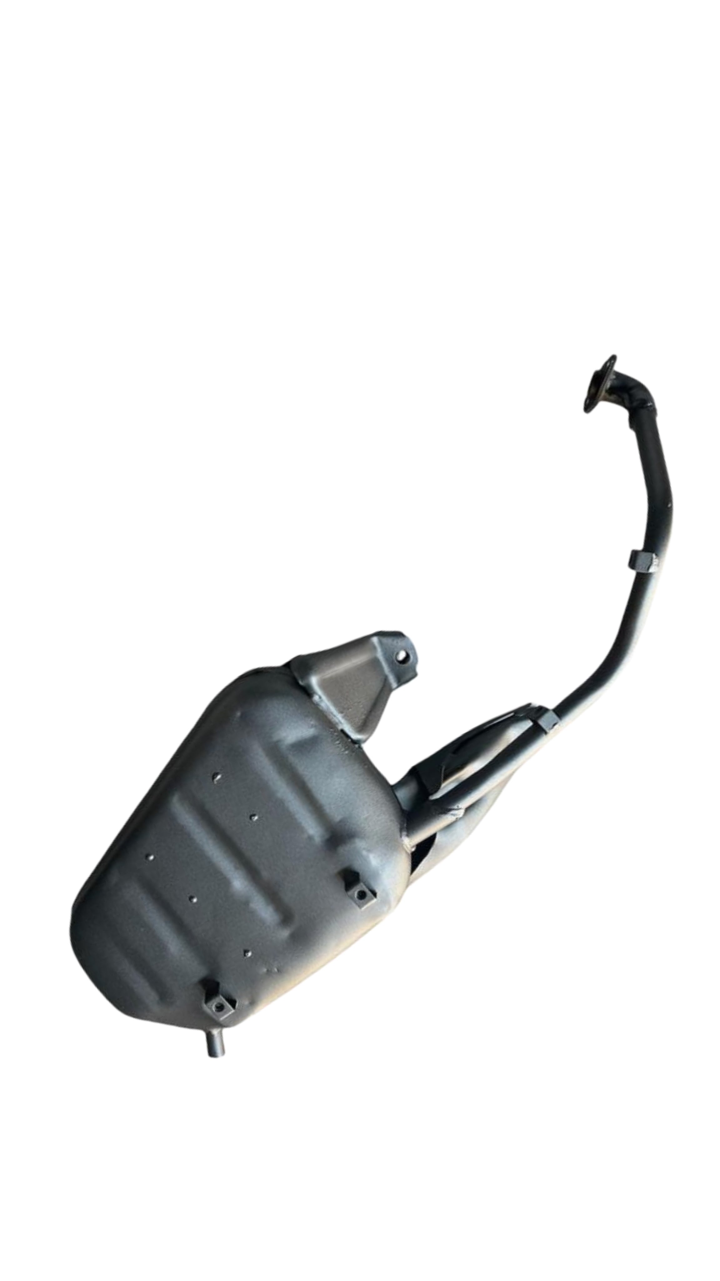 LS93 SILMAN Silencer Heavy Duty Exhaust Muffler for Activa New Model, Black Coated, Direct Replacement