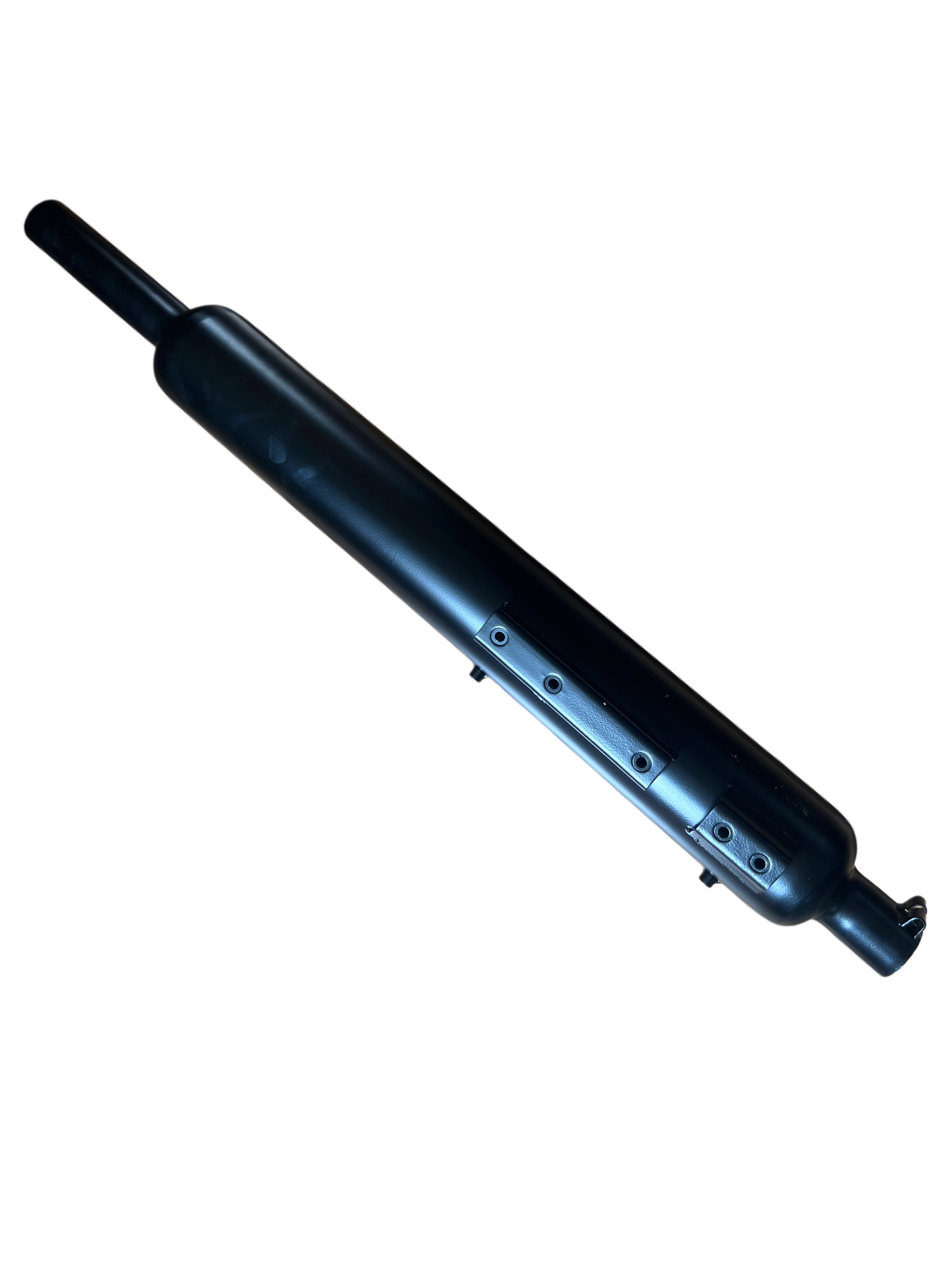 LS20-B SILMAN Bullet Extra Long Silencer for Bullet UCE with Heavy Sound Exhaust, 7" Pipe, Black Finish, Universal Fit