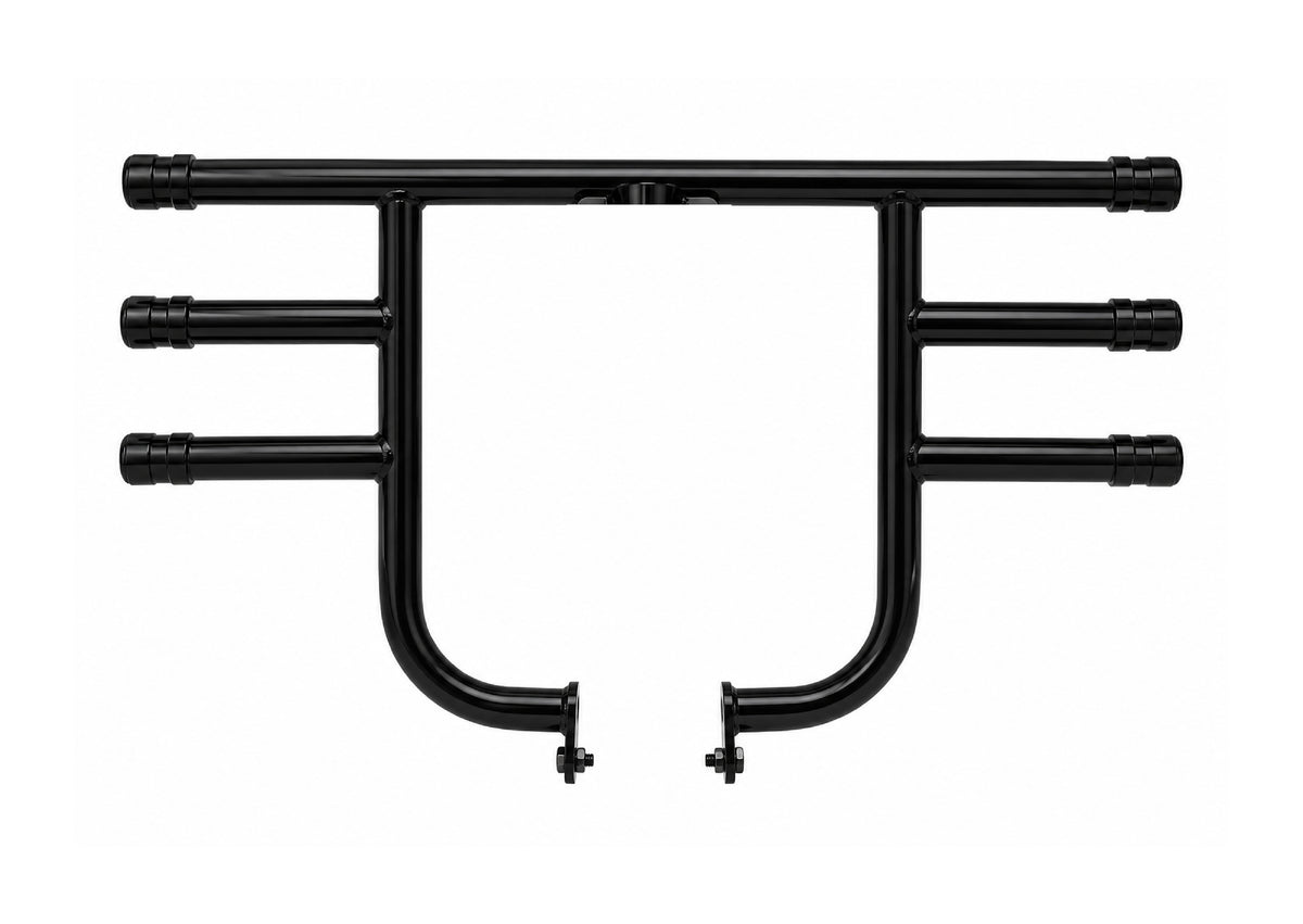 Silman LGB20 Three Rod Black Leg Guard - Royal Enfield Bullet