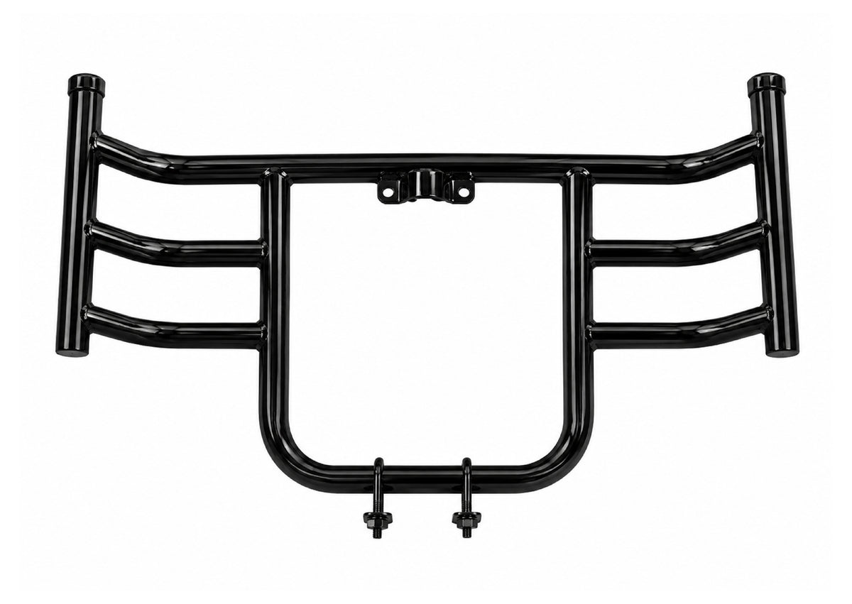 Silman LGB67 Air Fly 1.25" Classic Black Leg Guard - Royal Enfield Bullet