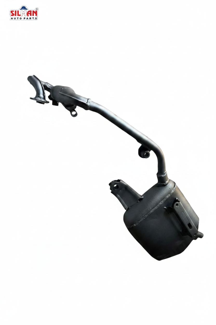 LS139 SILMAN Silencer Heavy Duty Steel Exhaust Muffler for Activa 6G Black Powder Coated