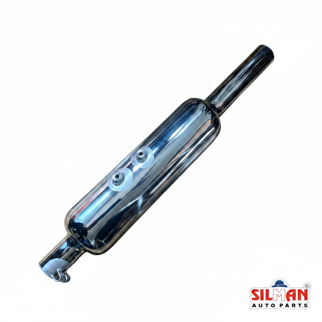 LS3-A SILMAN Short Silencer Heavy Sound CP for Bullet Chrome Plated Steel Muffler for Motorcycle