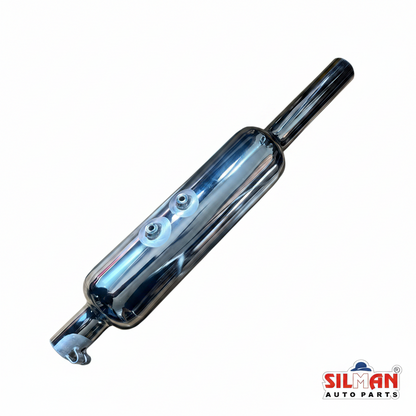 LS3-A SILMAN Short Silencer Heavy Sound CP for Bullet Chrome Plated Steel Muffler for Motorcycle