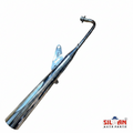 LS134 SILMAN Silencer for Splendor Old Model BS4 (Bells Model) | Heavy Duty Steel Exhaust Muffler | Chrome Finish.