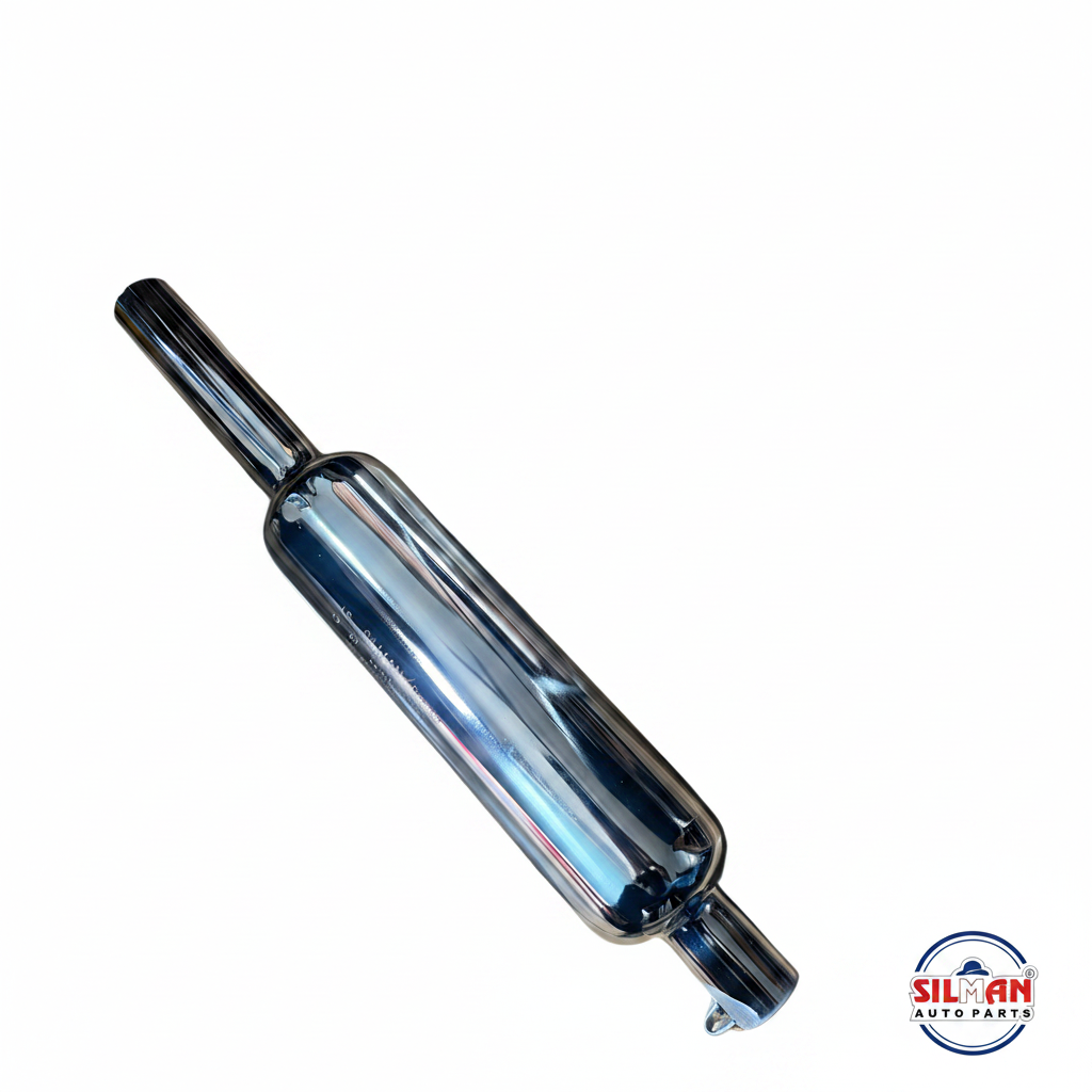 LS3-A SILMAN Short Silencer Heavy Sound CP for Bullet Chrome Plated Steel Muffler for Motorcycle