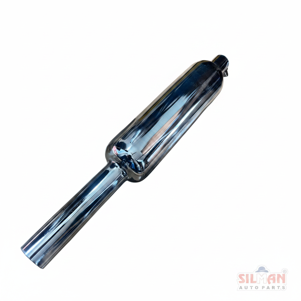 LS3-A SILMAN Short Silencer Heavy Sound CP for Bullet Chrome Plated Steel Muffler for Motorcycle