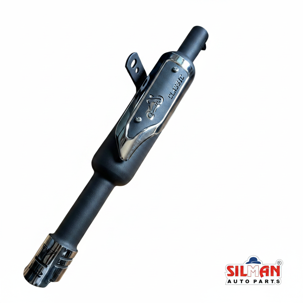 LSA40 SILMAN Classic Bullet Silencer Black Long Design, Universal Fit for Classic 350 Bikes