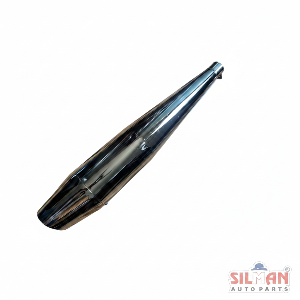 BLG9 SILMAN SILENCER DOLPHIN CHROME PLATED FOR ROYAL ENFIELD