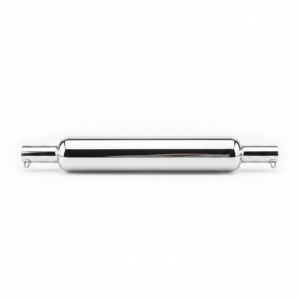 SILMAN LSM18-A UCE Ex-Long Silencer - Chrome Front View