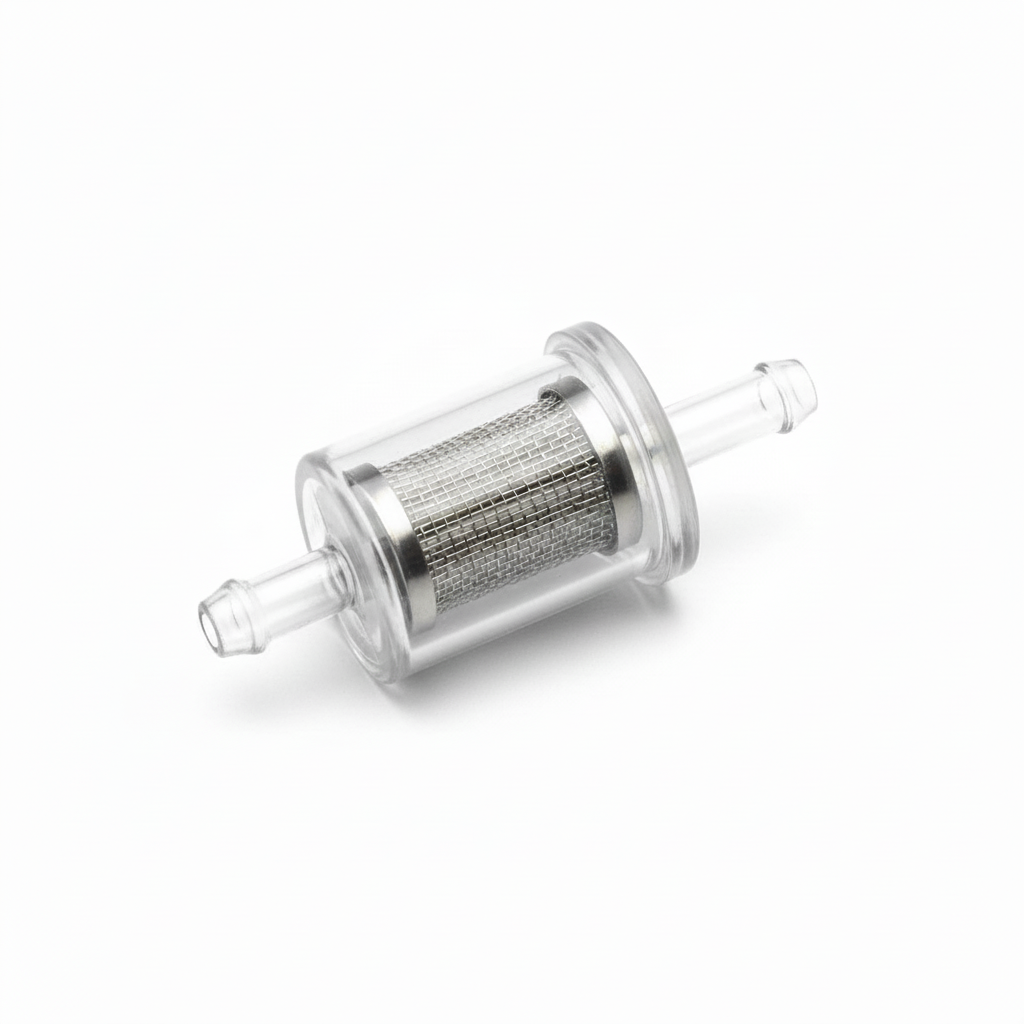 Hero In-Line Plastic Petrol Filter - Side View