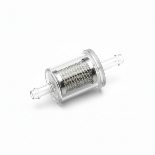 Hero In-Line Plastic Petrol Filter - Side View