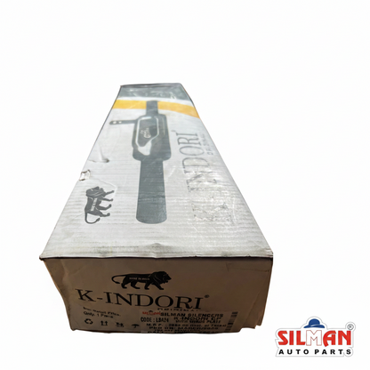 SILMAN LSA24 K-Indori Chrome Plated Exhaust Silencer with Wings Plate for Royal Enfield Bullet – Premium Mirror Finish