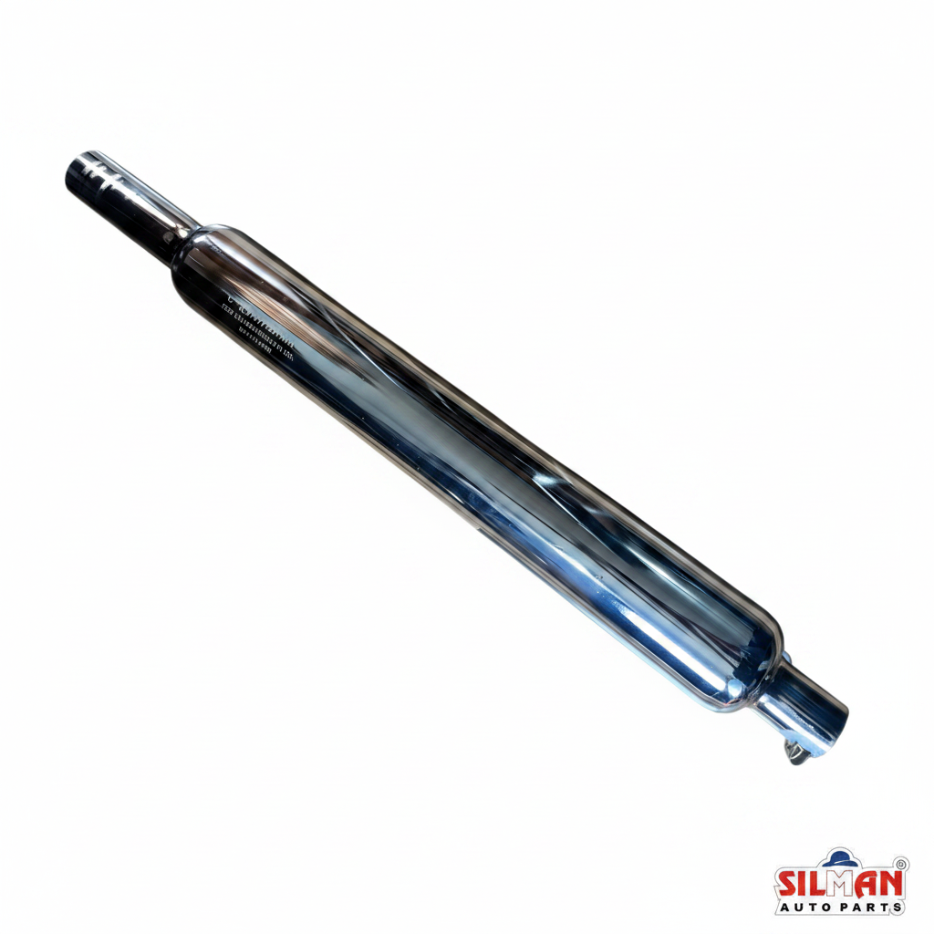 LS11-A Silman Bullet Bike Silencer Extra Long Heavy Sound Exhaust Chrome Plated (7"x2.25")