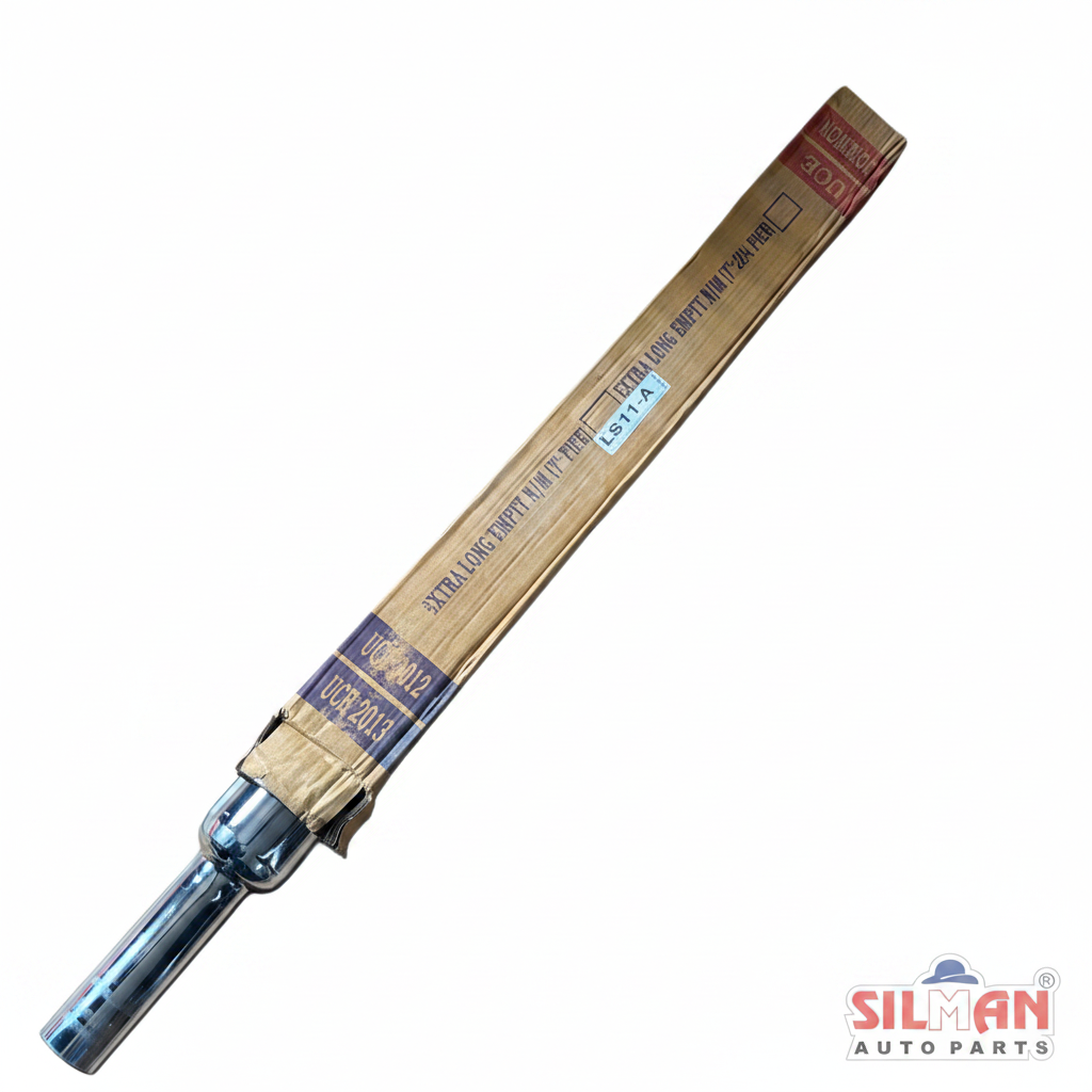 LS11-A Silman Bullet Bike Silencer Extra Long Heavy Sound Exhaust Chrome Plated (7"x2.25")