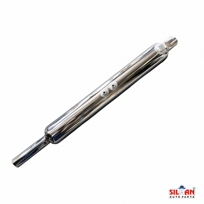 LS12-A SILMAN Bullet Bike Silencer Extra Long Heavy Sound Exhaust Chrome Plated 7"