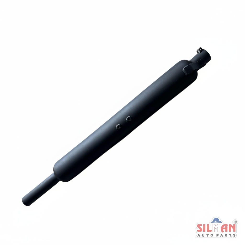 LS12-B SILMAN Bullet Bike Silencer Extra Long Heavy Sound Exhaust Plated 7" Pipe Black
