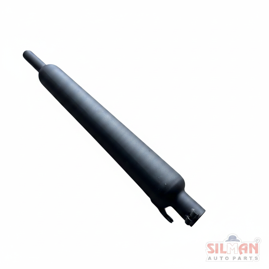 LS12-B SILMAN Bullet Bike Silencer Extra Long Heavy Sound Exhaust Plated 7" Pipe Black