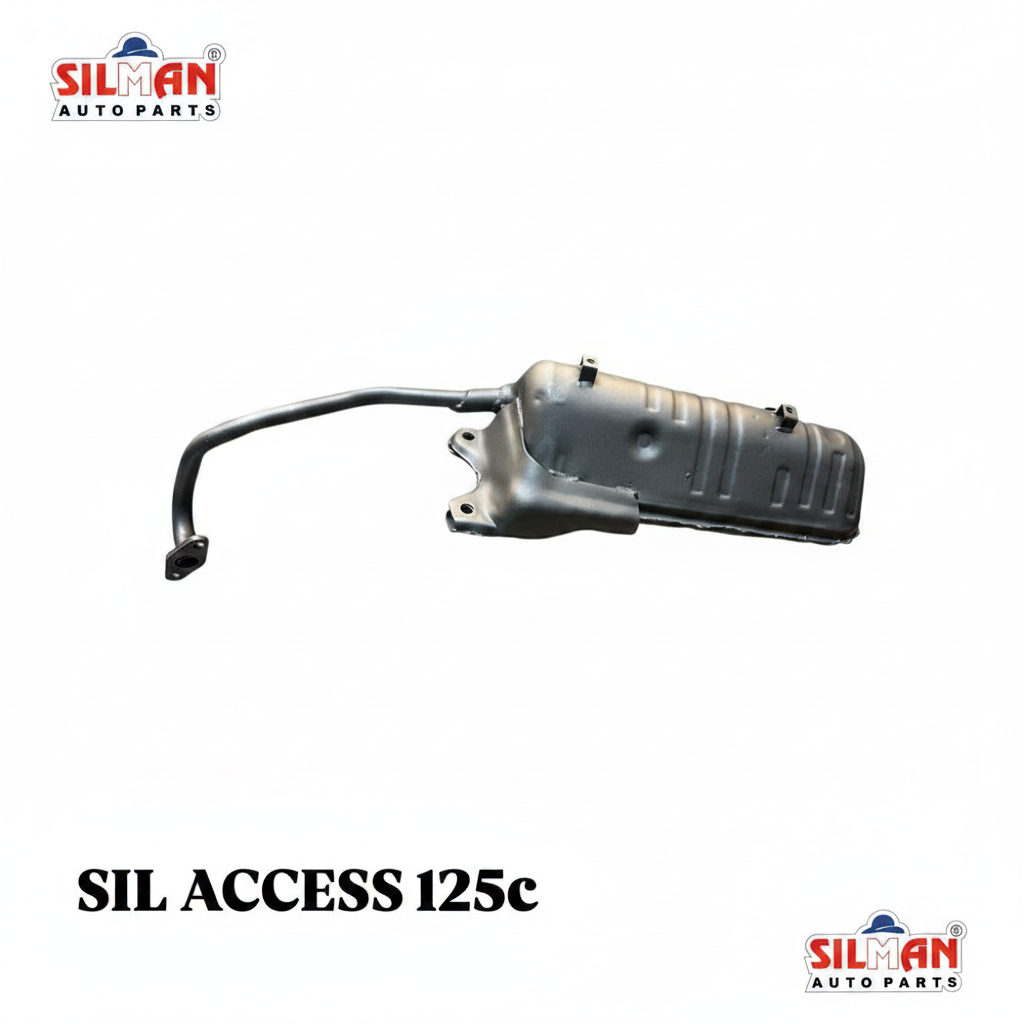LS140 SILMAN Silencer for Suzuki Access 125cc Heavy Duty Steel Exhaust Muffler Black Powder Coated for Scooter