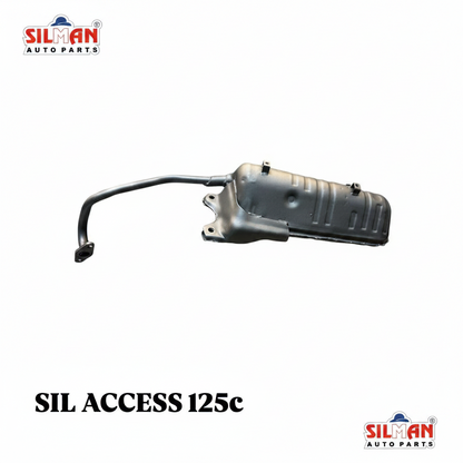 LS140 SILMAN Silencer for Suzuki Access 125cc Heavy Duty Steel Exhaust Muffler Black Powder Coated for Scooter
