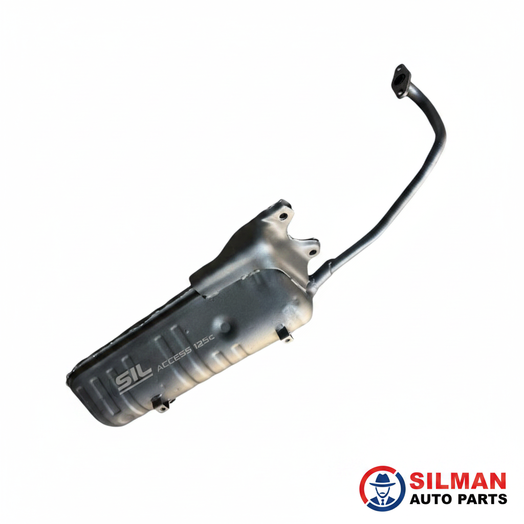 LS140 SILMAN Silencer for Suzuki Access 125cc Heavy Duty Steel Exhaust Muffler Black Powder Coated for Scooter