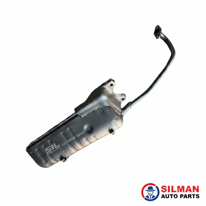 LS140 SILMAN Silencer for Suzuki Access 125cc Heavy Duty Steel Exhaust Muffler Black Powder Coated for Scooter