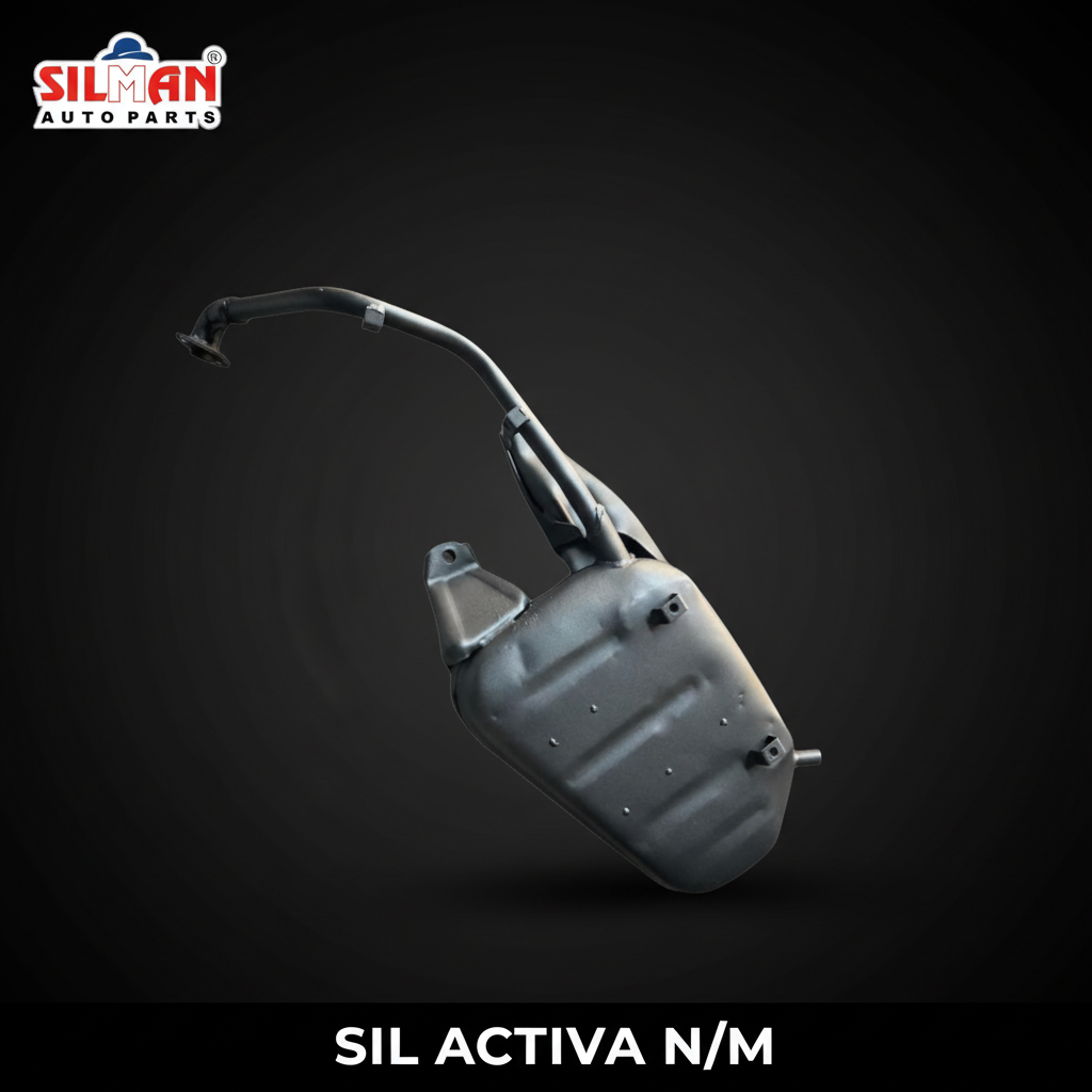 SILMAN Silencer Heavy Duty Exhaust Muffler for Activa New Model, Black Coated, Direct Replacement