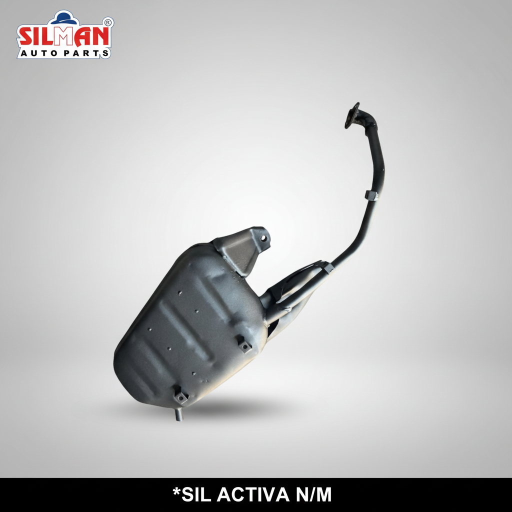 SILMAN Silencer Heavy Duty Exhaust Muffler for Activa New Model, Black Coated, Direct Replacement