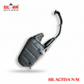 SILMAN Silencer Heavy Duty Exhaust Muffler for Activa New Model, Black Coated, Direct Replacement