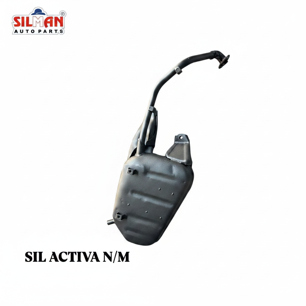 SILMAN Silencer Heavy Duty Exhaust Muffler for Activa New Model, Black Coated, Direct Replacement
