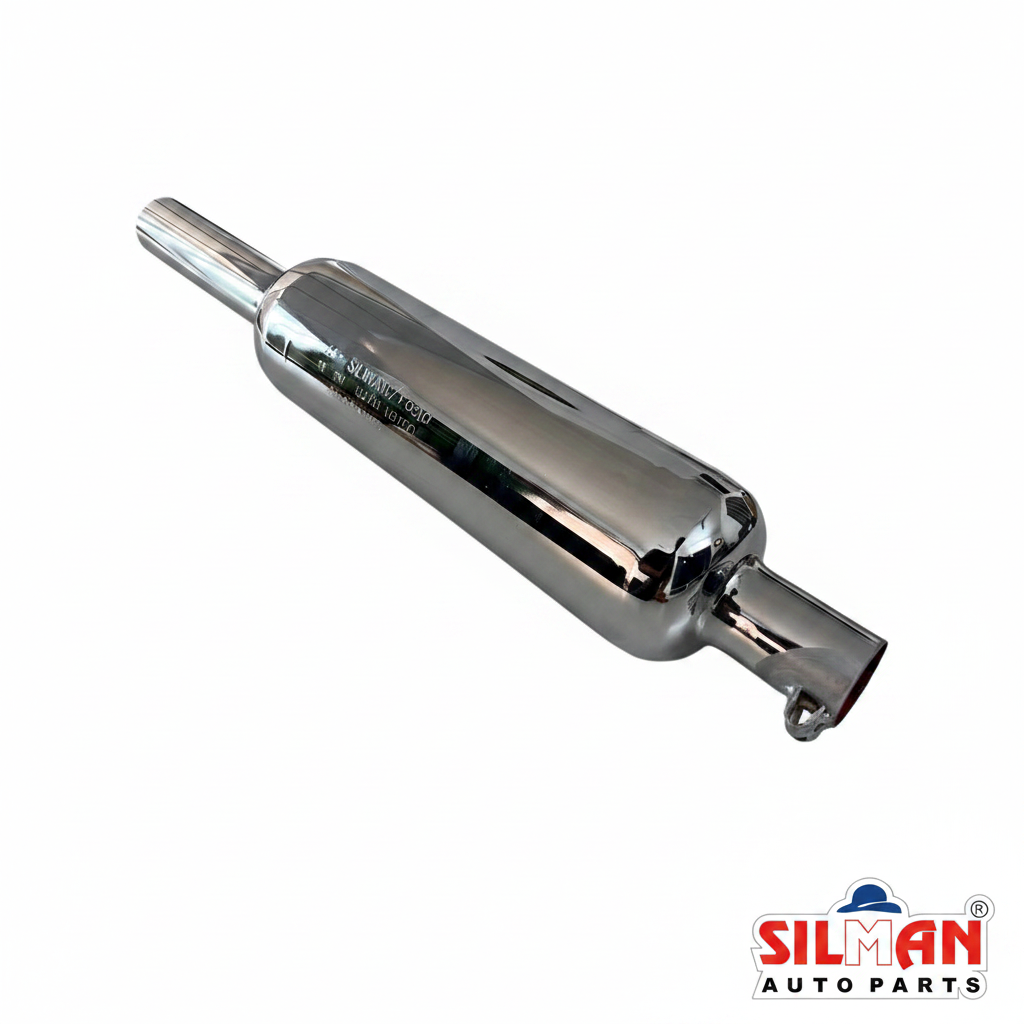 LS1-A Short Silencer Bullet Chrome Plated Muffler