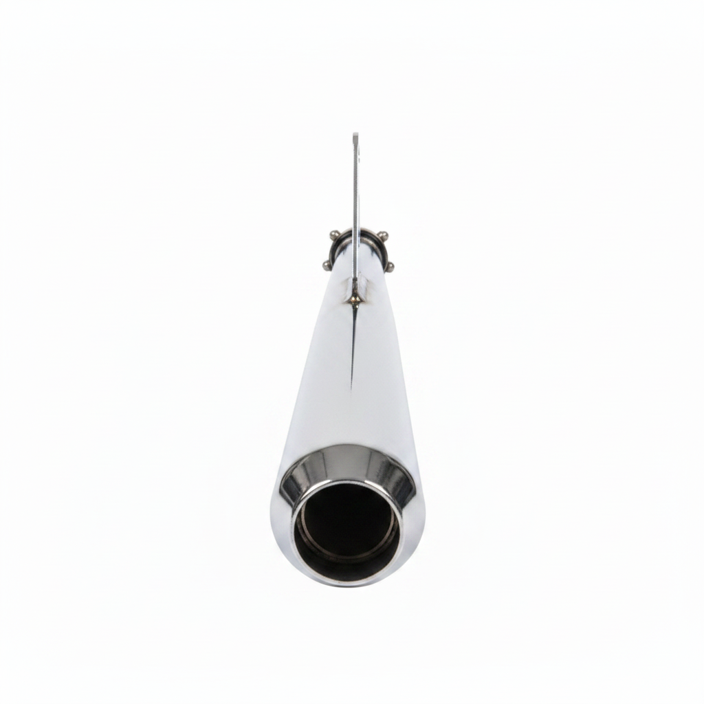 Silman Silencer for RX 100 Chrome Finish Heavy Duty Metal Muffler for Motorcycles