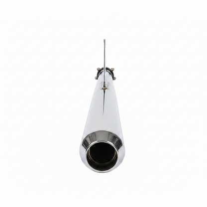 Silman Silencer for RX 100 Chrome Finish Heavy Duty Metal Muffler for Motorcycles
