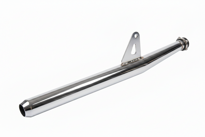 Silman Silencer for RX 100 Chrome Finish Heavy Duty Metal Muffler for Motorcycles
