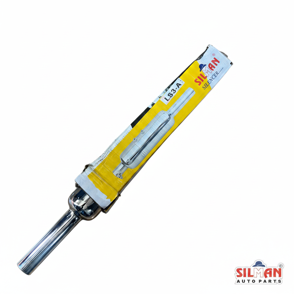 LS3-A SILMAN Short Silencer Heavy Sound CP for Bullet Chrome Plated Steel Muffler for Motorcycle