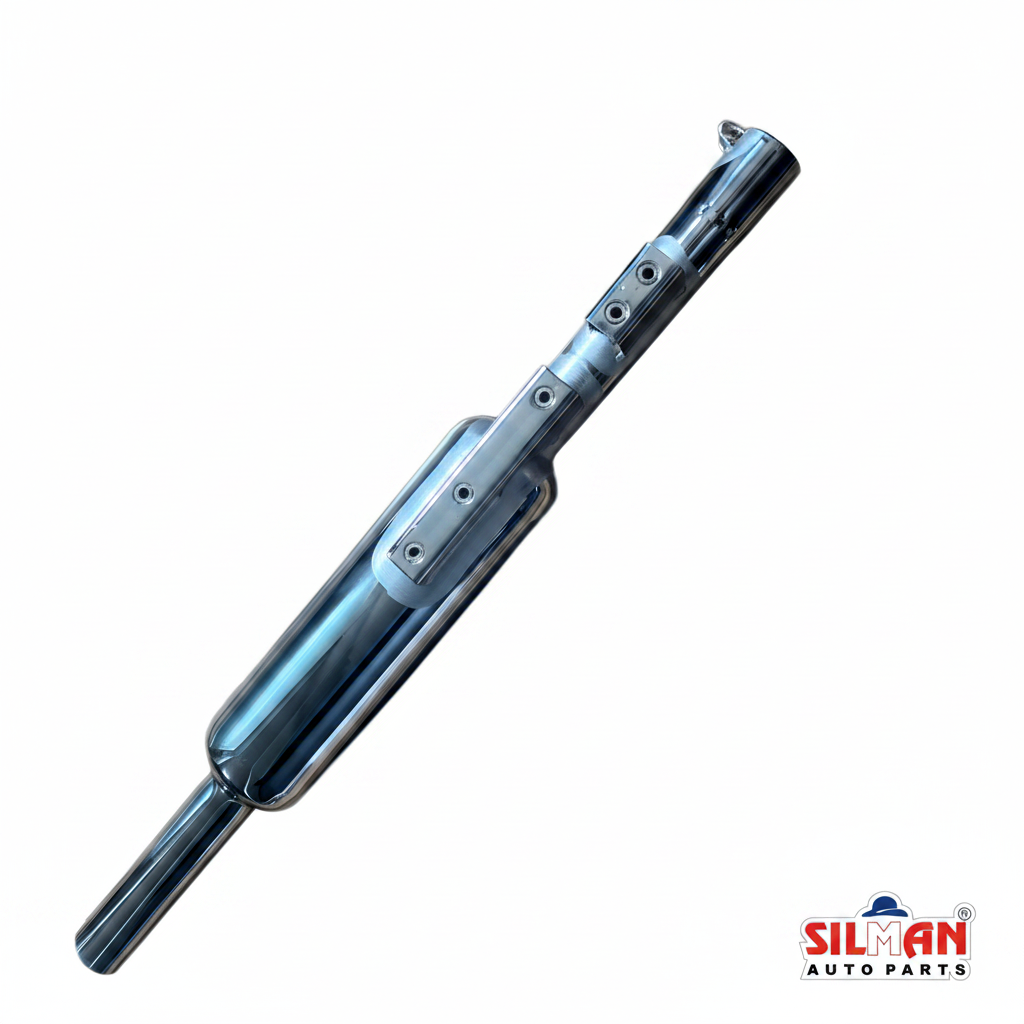 LSA1-A SILMAN Bullet Electra UCE Long Silencer – Chrome Finish Exhaust for Bullet (Heavy Duty, Stylish Sound) (CHROME FINISH)