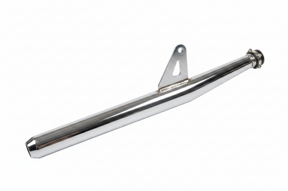 Silman Silencer for RX 100 Chrome Finish Heavy Duty Metal Muffler for Motorcycles